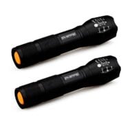 LED Flashlight Bright Adjustable Focus with Metal Body – Pack of 2