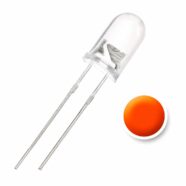5MM Orange Water Clear Lens LED Diode – Pack of 50 3