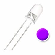 5MM Purple Water Clear Lens LED Diode – Pack of 50 3