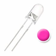 5MM Pink Water Clear Lens LED Diode – Pack of 50 3
