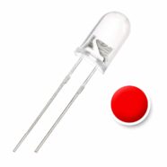 5MM Red Water Clear Lens LED Diode – Pack of 50 3