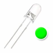 5MM Green Water Clear Lens LED Diode – Pack of 50 3