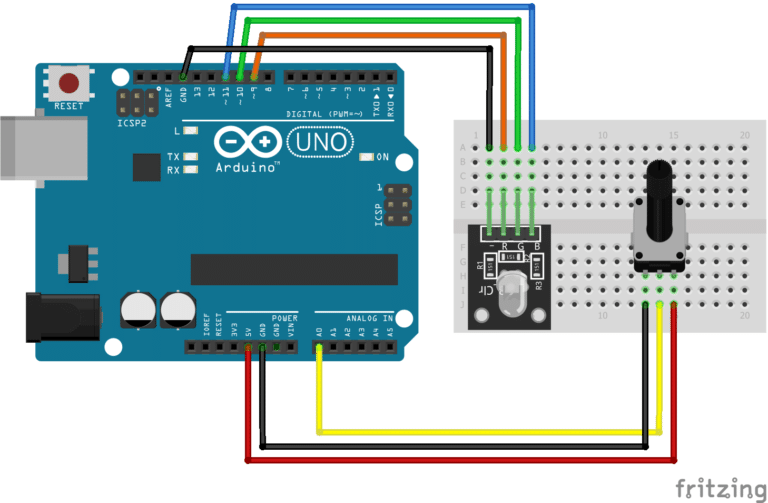 Using the 3 Colour LED Module KY-016 with Arduino | Phipps Electronics