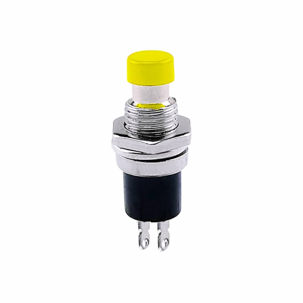 Yellow Push Button Switch PBS-110 - Pack of 5 | Phipps Electronics