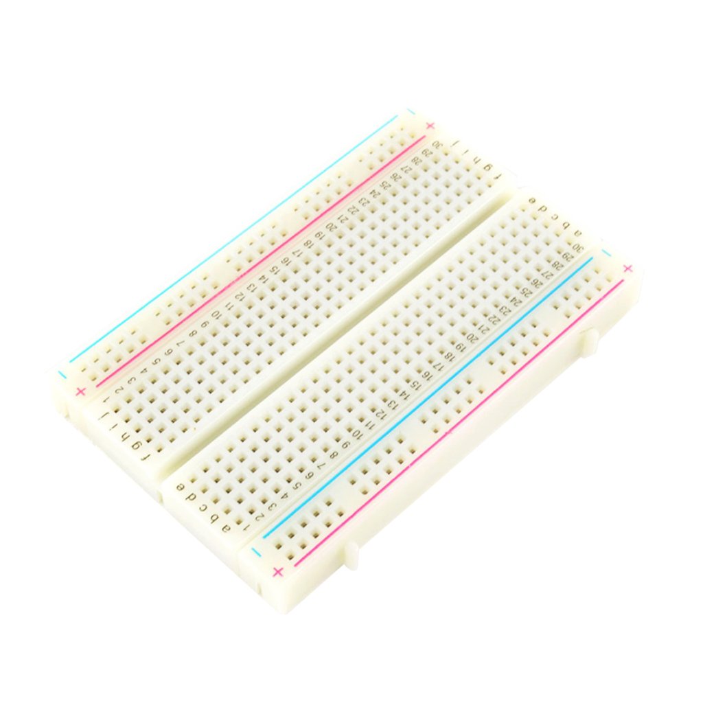 400 Point Solderless White Breadboard - Phipps Electronics